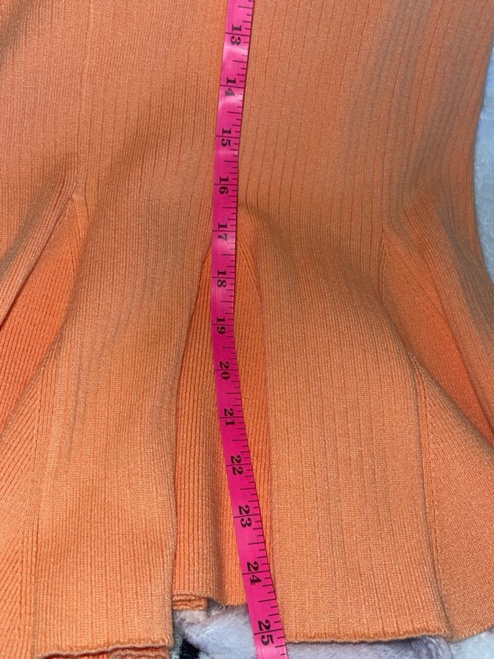 Orange Ribbed Knit Tank Dress - Picture 3 of 3